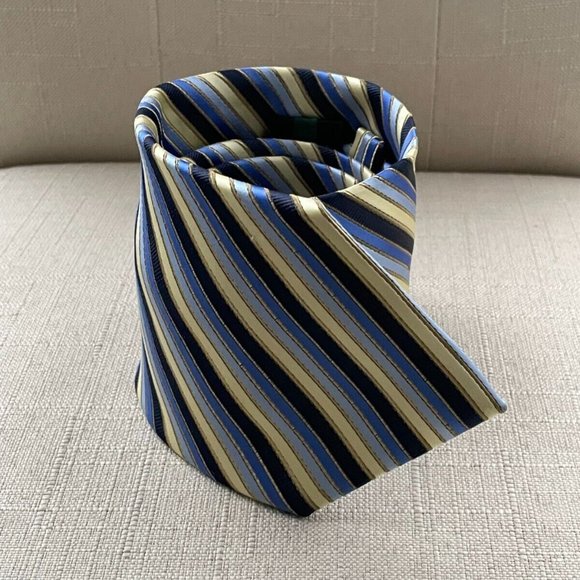 Alexander Julian Colours Men Tie Multi color Striped Necktie Classic Tie - Picture 4 of 10